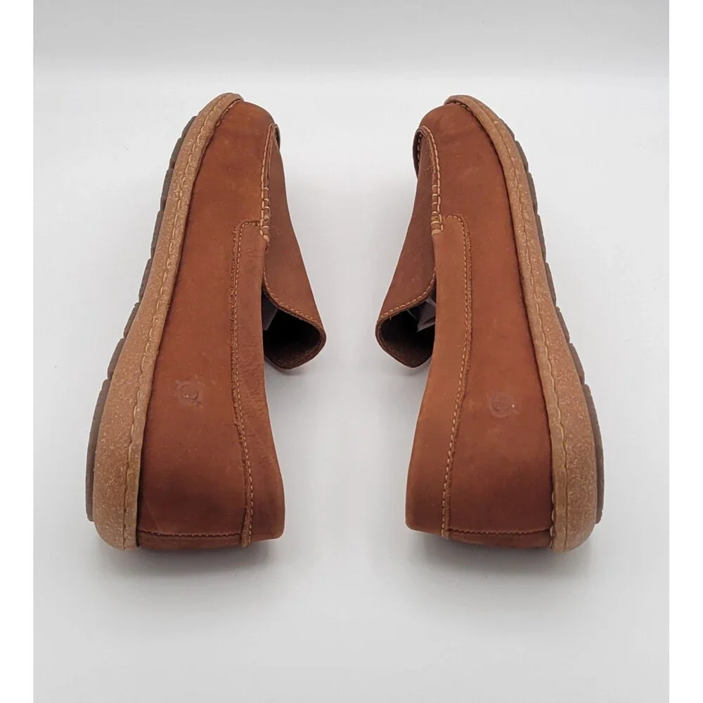 BORN Naldo Slip On Shoes Brown Leather Loafers Mens US Size 11.5